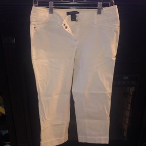 WHBM white slim crop size 2, worn once like new